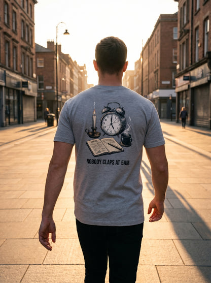 Unseen Hours : Nobody Claps At 5AM T-shirt