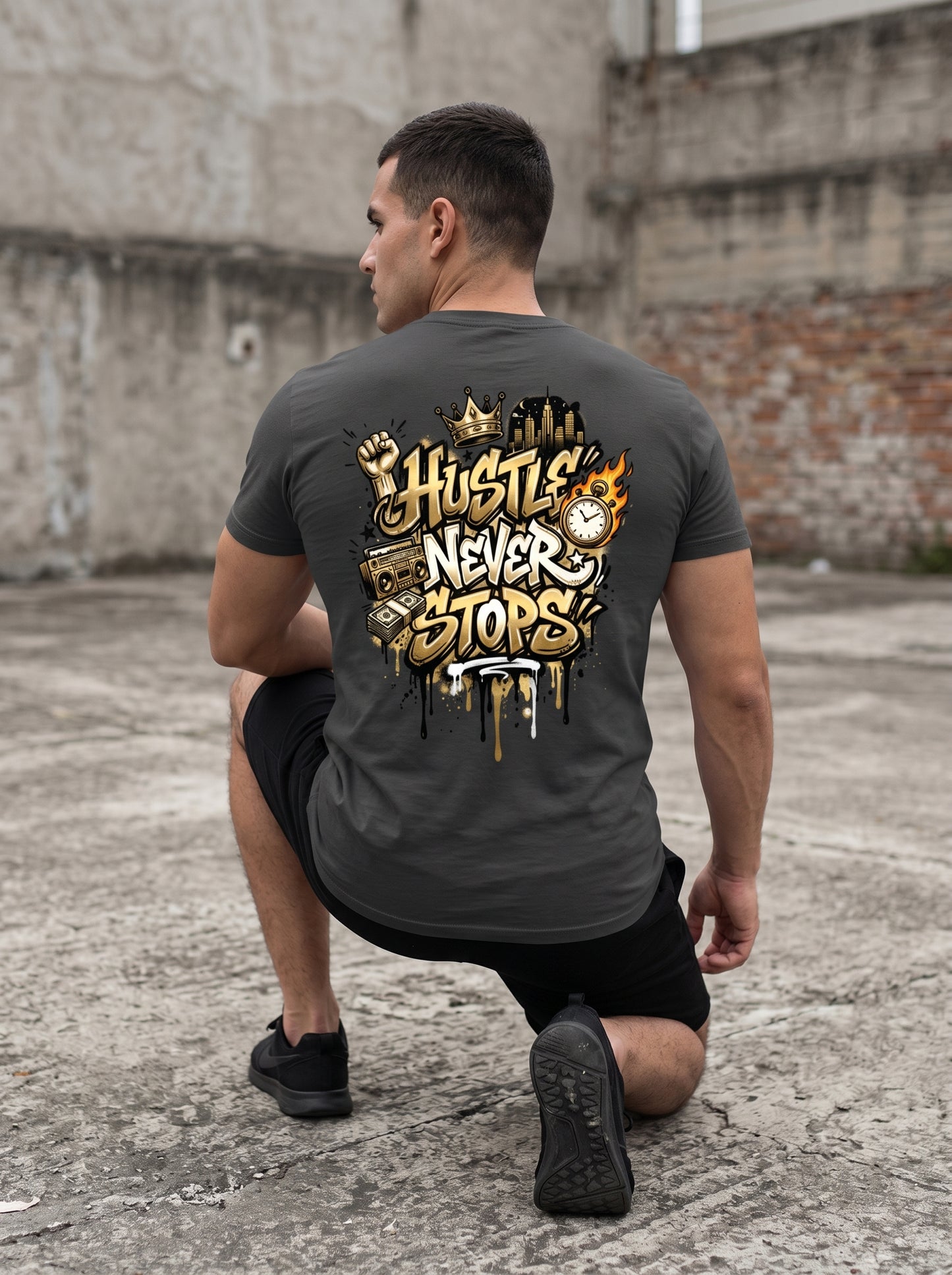Street Classics : Hustle Never Stops T-shirt