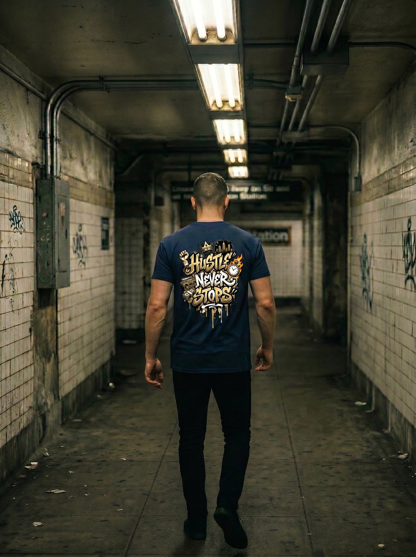 Street Classics : Hustle Never Stops T-shirt