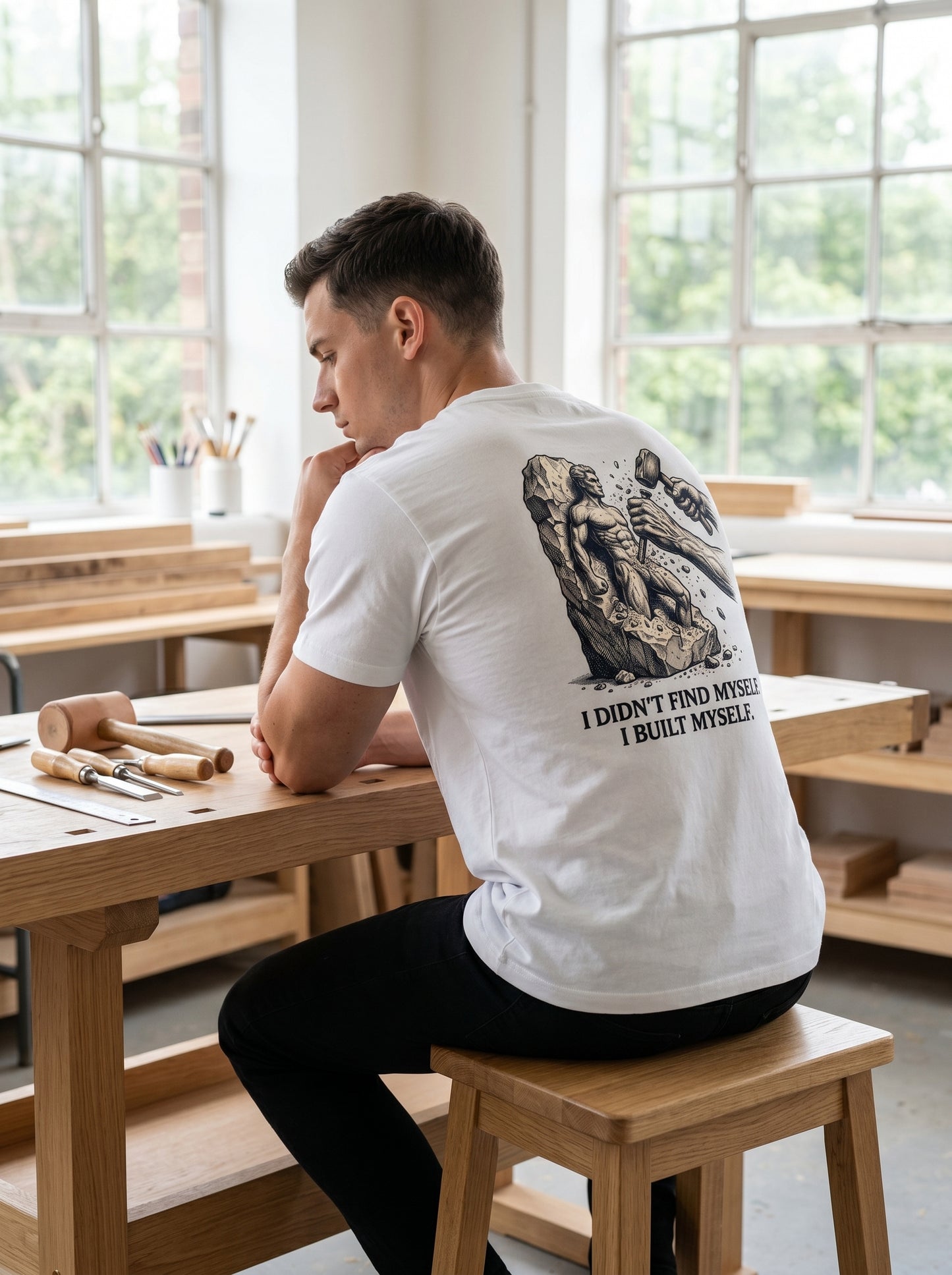 Carved, Not Born : I Built Myself T-shirt